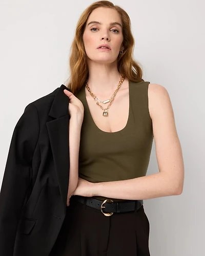 WHBM FORME™ All Ways Stretch Scoop Neck Shell