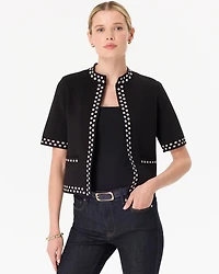 Short Sleeve Knit Cardigan