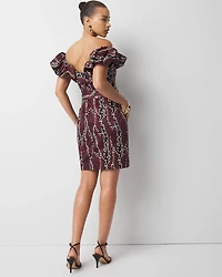 Off-the-Shoulder Poplin Mini Dress