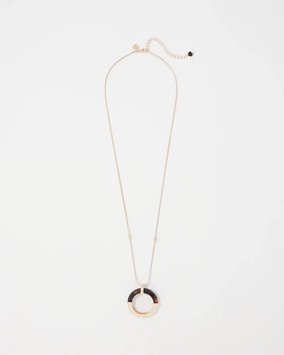 Gold and Tortoiseshell Ring Pendant