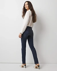 High-Rise Tab Pocket Slim Jeans