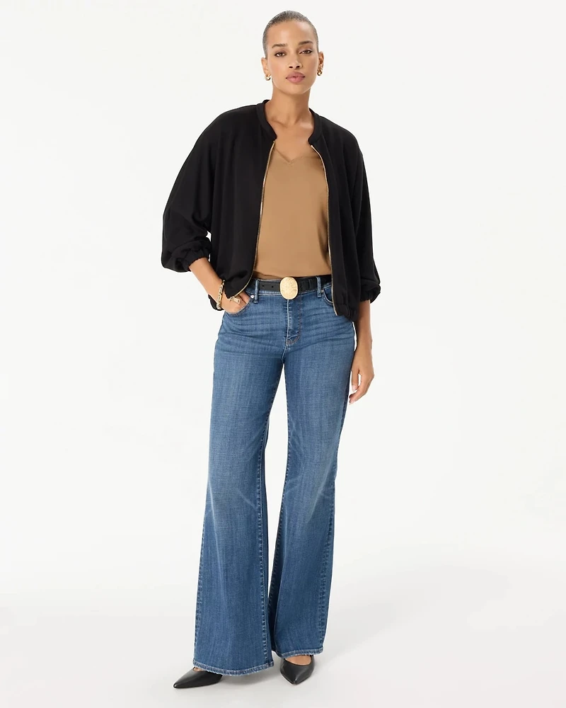 Dolman Sleeve Zip-Up Jacket