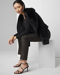 High-Rise Foiled Slim Jeans