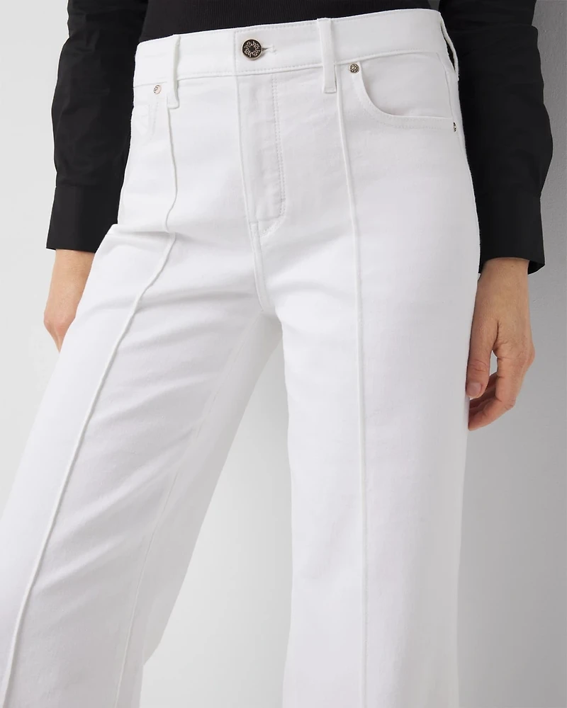Petite High-Rise Wide Leg Cropped Jeans