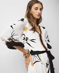 Petite Smocked Blouson Dress