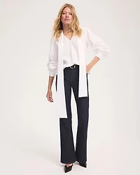 Removable Bow Poplin Blouse