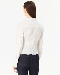 Lace Corset Poplin Shirt
