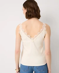 WHBM FORME™ Lace Trim Ribbed Tank