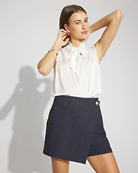 Denim-Look Skort