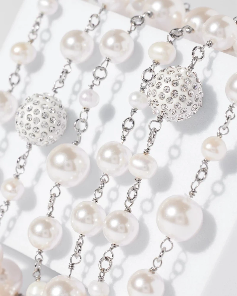 Multi Pearl Strand Necklace