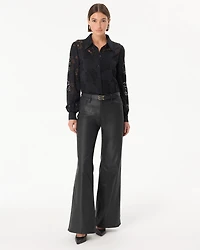 Lace Shirt with Scalloped Hem