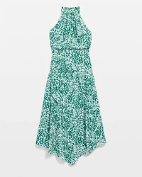 Ruffle Halter Midi Dress