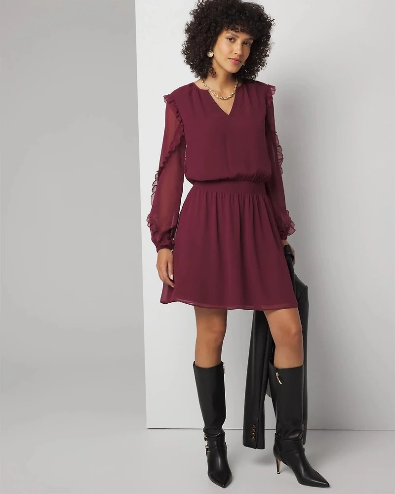 Long Sleeve Ruffle Dress