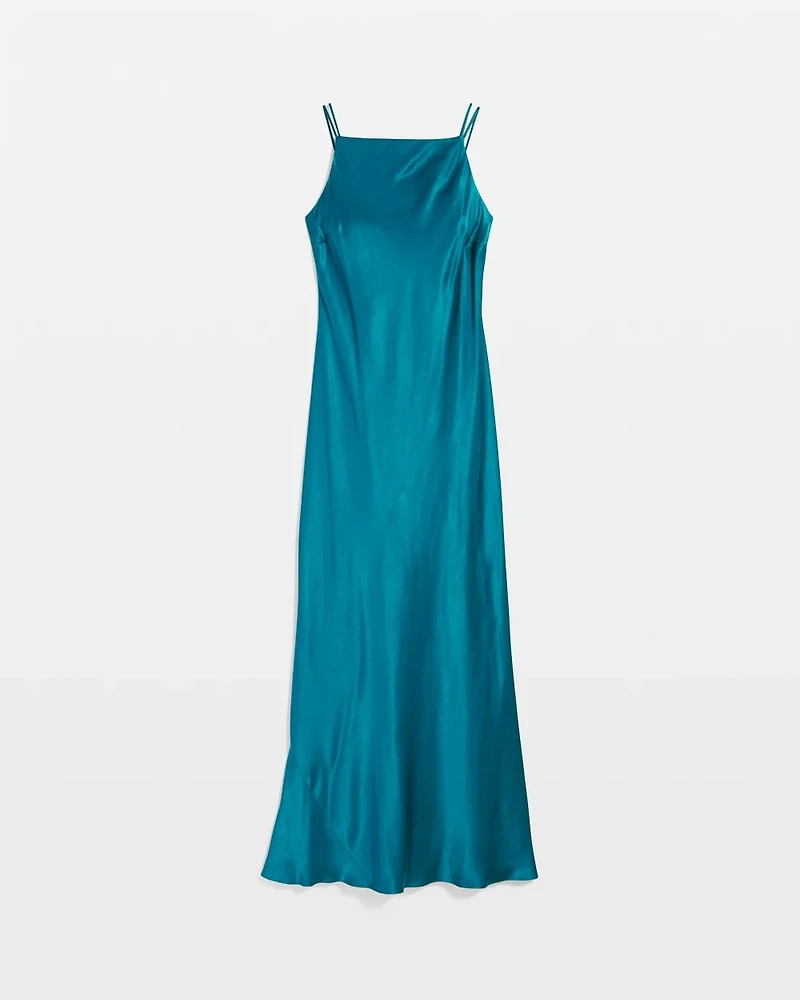 Square Neck Satin Slip Dress