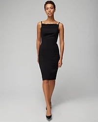 Ruffle-Neck Sheath Dress