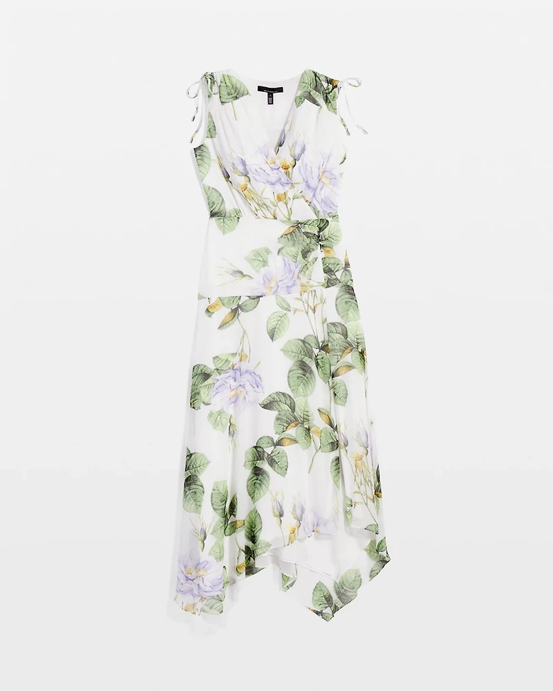 Petite Ruched Midi Dress