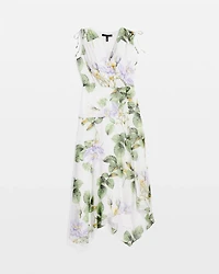 Petite Ruched Midi Dress