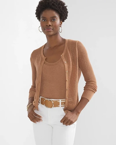 Shimmery Crochet Cardigan