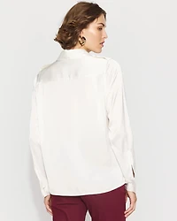 Relaxed Utility Satin Shirt