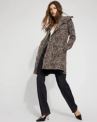Long Sleeve Plaid Sweater Coat
