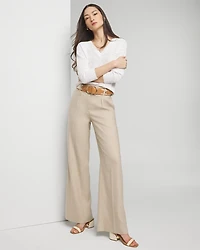Pointelle Palms V-Neck Sweater
