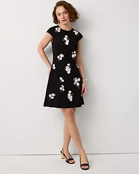 Petite Floral Applique Mini Dress