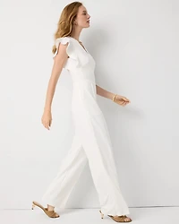 Petite Knit Crepe Jumpsuit