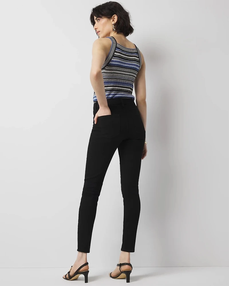 High-Rise Black Skinny Jeans