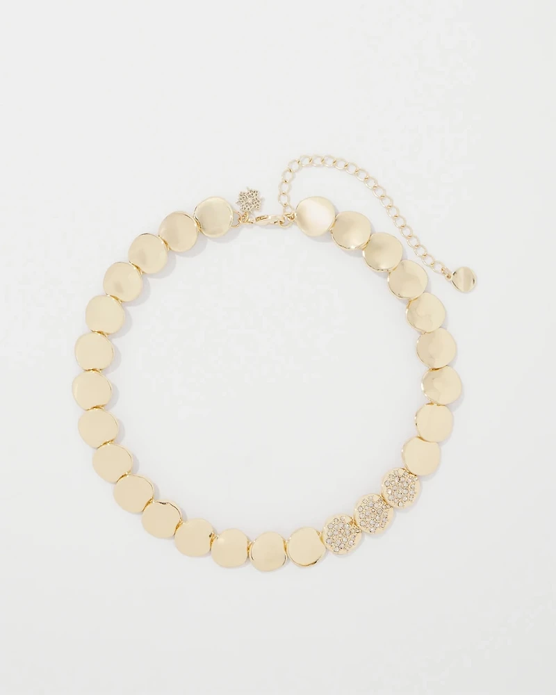 Pavé Discs Short Necklace