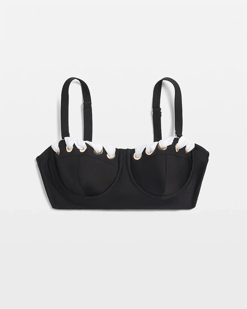 Grommet Lace Bikini Top