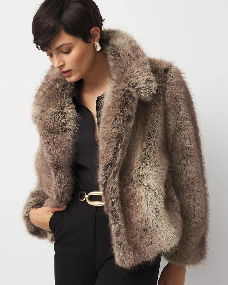 Faux Fur Peacoat
