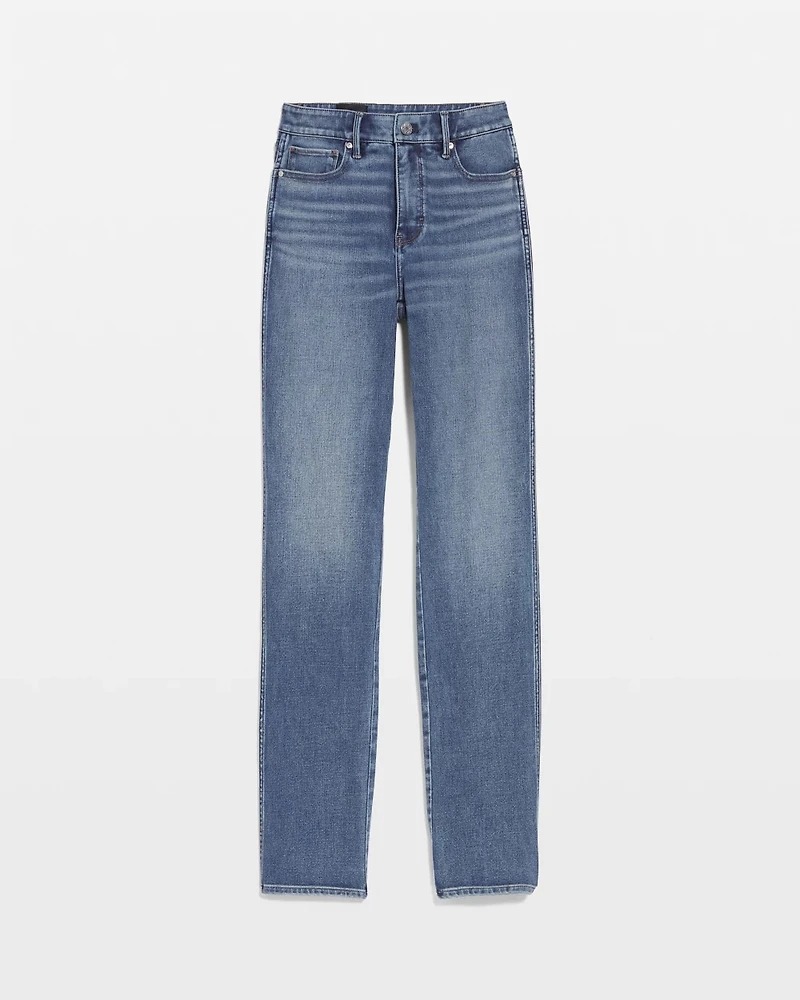 High-Rise Full Straight Jeans