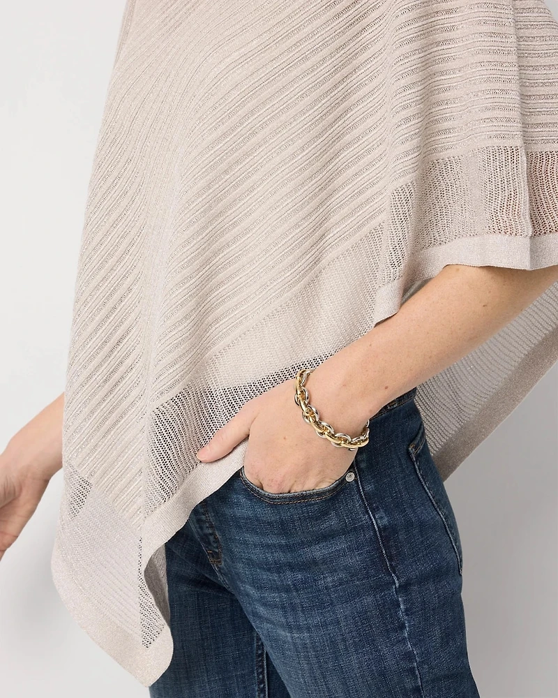 Metallic Asymmetrical Poncho