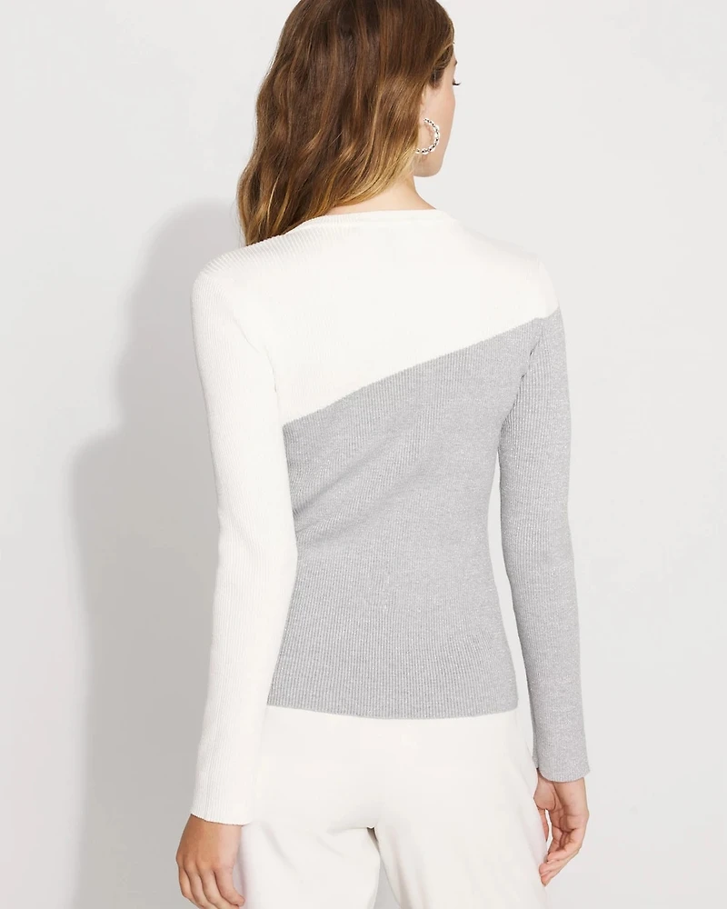 Colorblock Long Sleeve Pullover Sweater