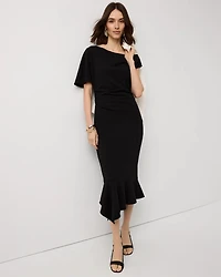 Off-The-Shoulder Mermaid Midi Dress