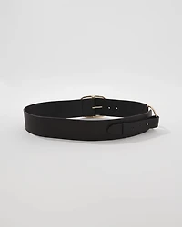 Faux Leather Low-Waist Wide Belt