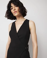Faux Wrap Sheath Dress