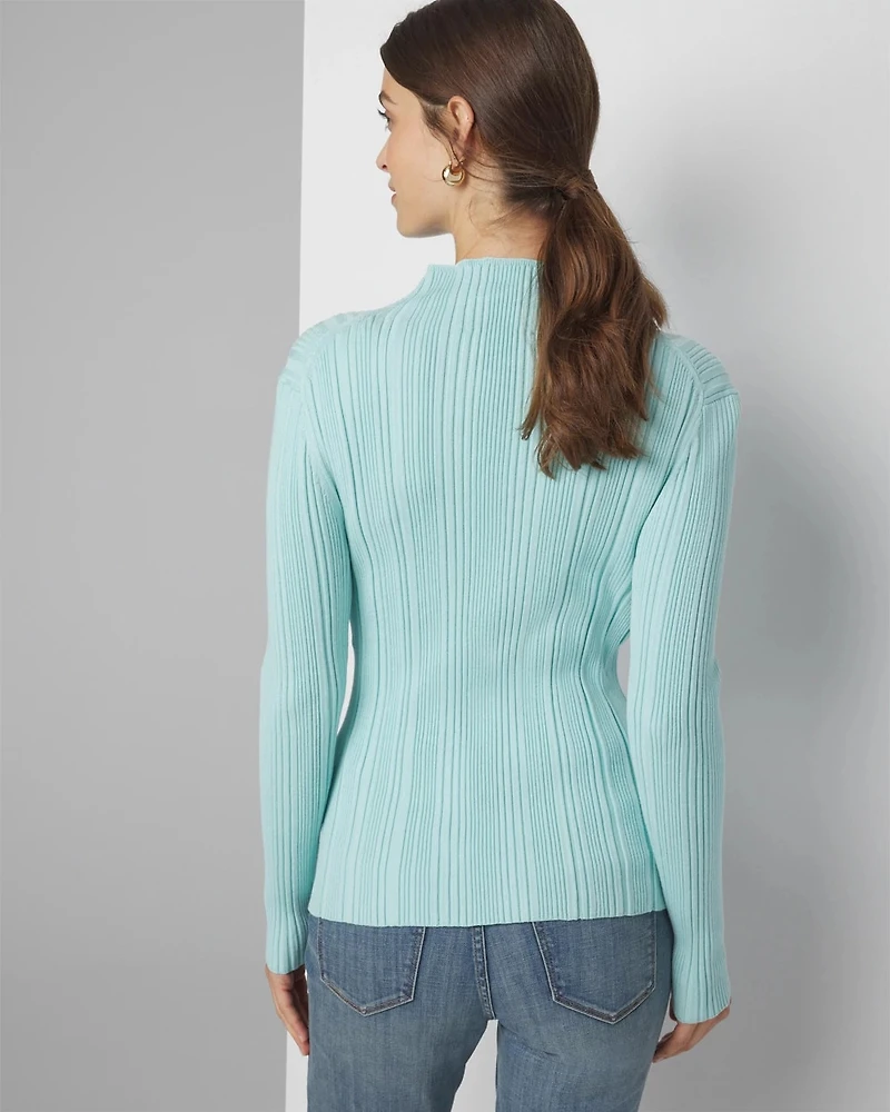 Ribbed Mockneck Sweater