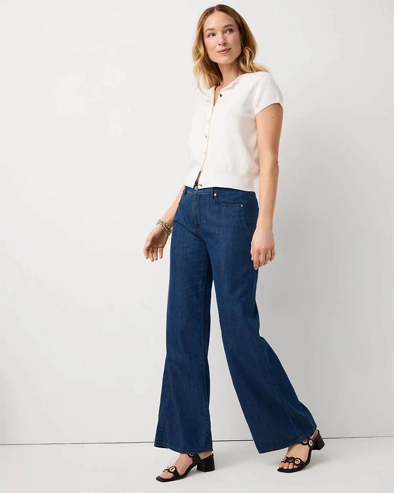 High Rise Wide Leg Featherweight Jean
