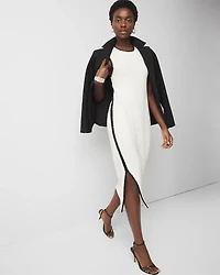 Contrast Trim Sweater Dress