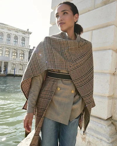 Plaid Wrap Coat