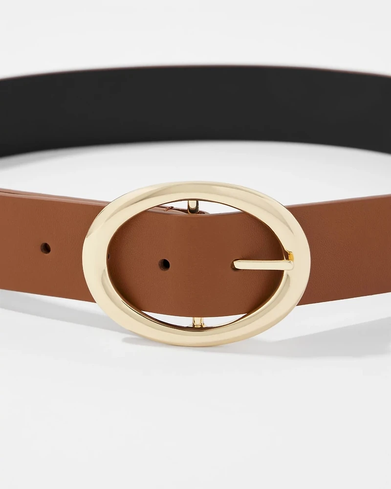 Black + Neutral Reversible Belt