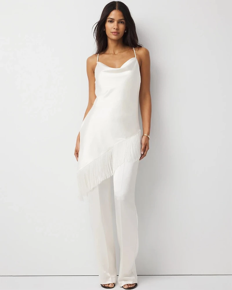 Fringe Satin Jumpsuit