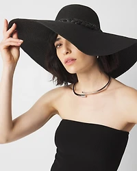 Braided Raffia Floppy Hat