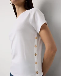 Side Button Tee