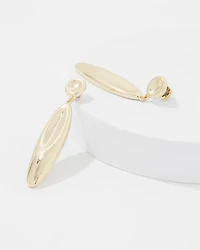 Gold Sculptural Statement Drop Earrings