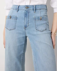 Cuffed High-Rise Wide Leg Crop Jean