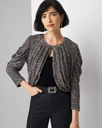 Sequin Drape Bolero