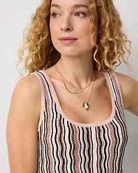 Metallic Stitch Sweater Tank