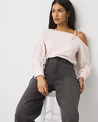 Tie-Detail Bell Sleeve Top